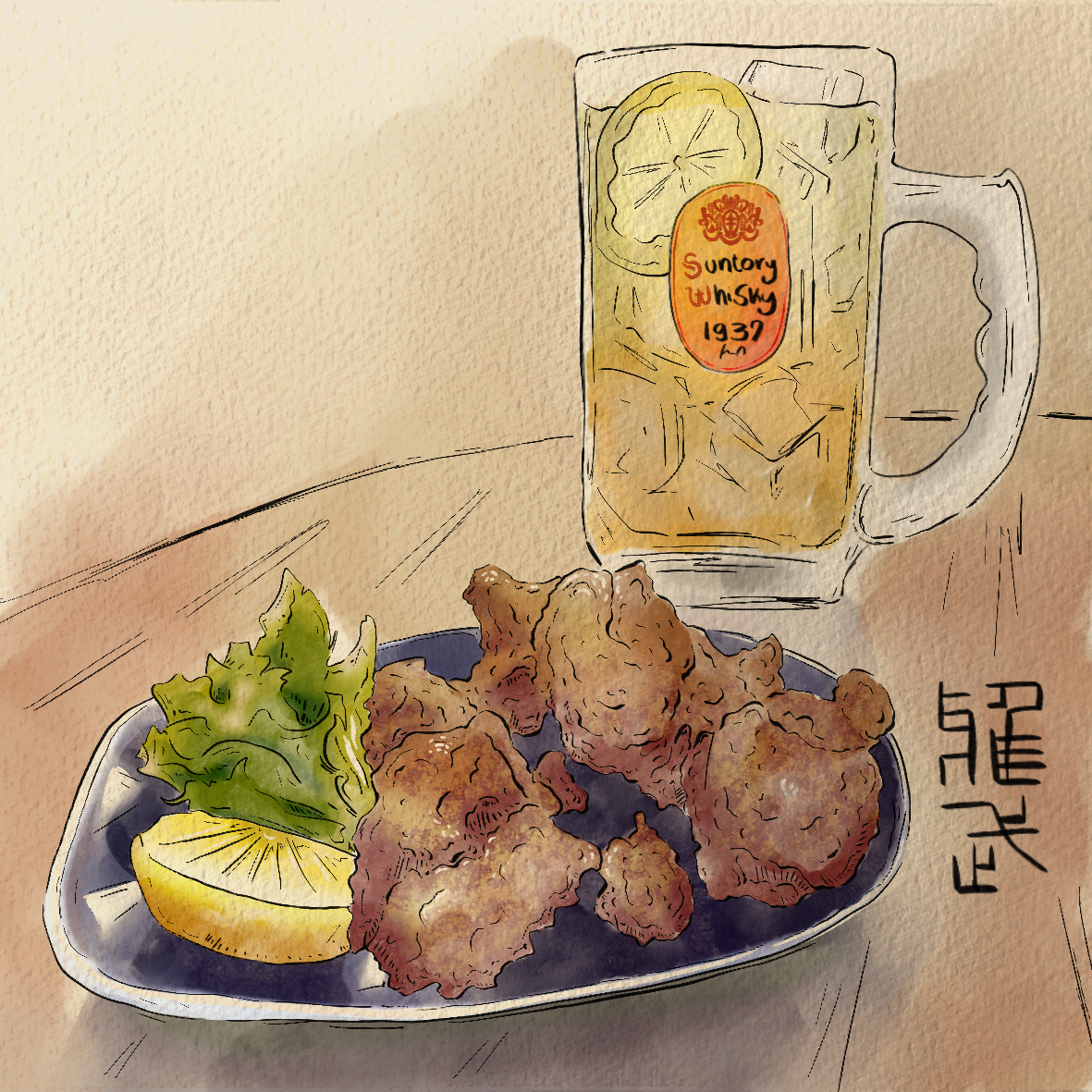 Digital Artwork - Highball and Karage